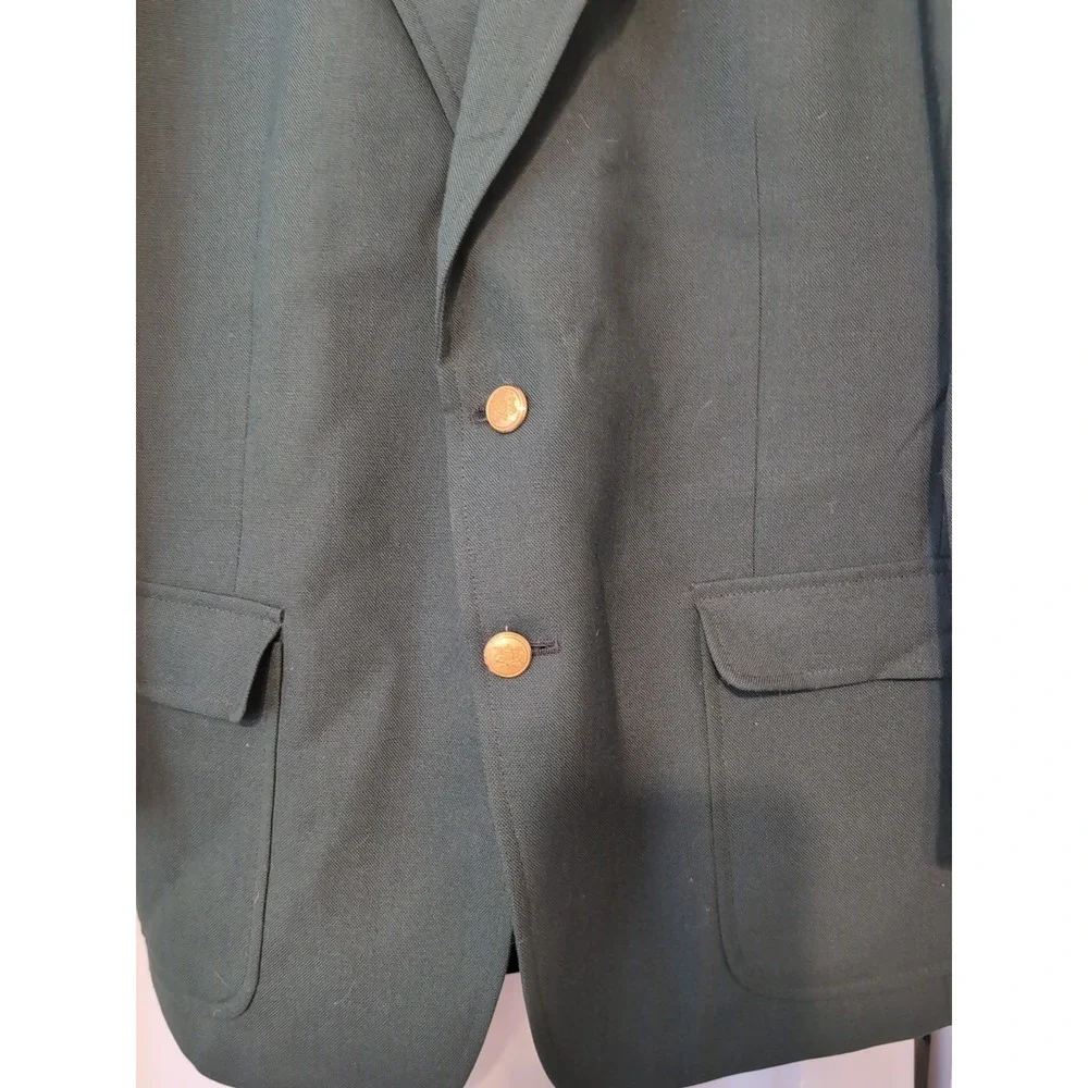 Vintage Kings Ridge Green Blazer‎ Gold Buttons Size 44 Regular